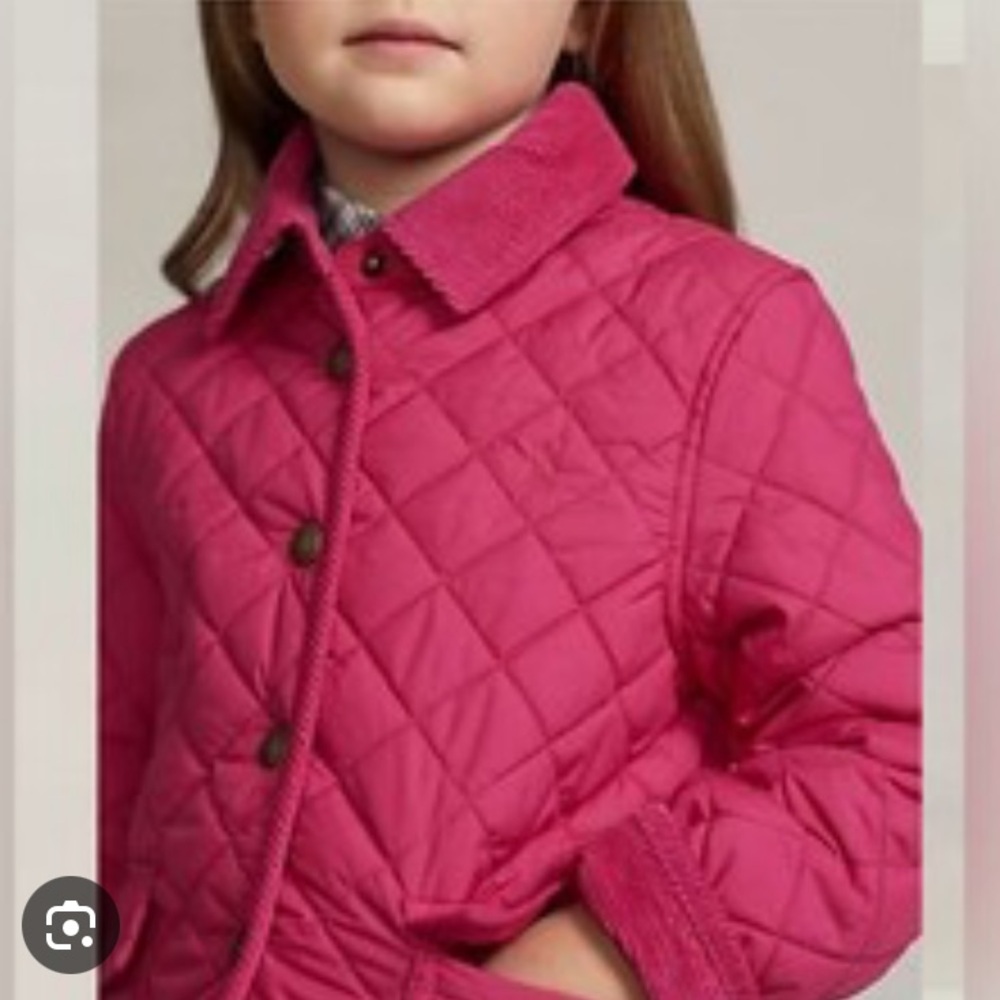 Ralph Lauren Pink Barn Puffer Jacket Quilted Design - Picture 2 of 6